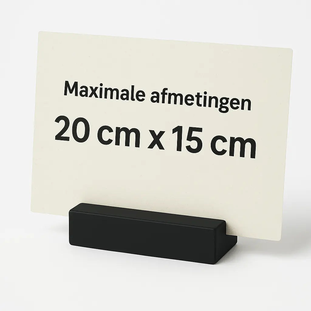 Kunststof Kaarthouder Zwart – Set van 3 – Menukaarthouder & Fotohouder – Voor Ansichtkaart / Tafelkaart Display HuubSolutions