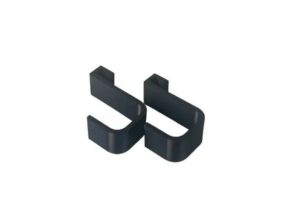 Kunststof Douchehaken – Set van 2 – Voor Handdoeken & Glazen Douchewanden 6‑8 mm – Zwart HuubSolutions