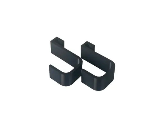Kunststof Douchehaken – Set van 2 – Voor Handdoeken & Glazen Douchewanden 6‑8 mm – Zwart HuubSolutions