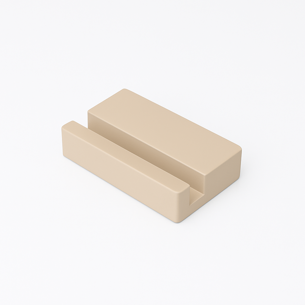 Beige Kunststof Tegelhouder met Houtvulling – Decoratieve Display Standaard voor Tegeltjes HuubSolutions