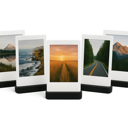 Polaroid Fotohouder Zwart – Set van 5 Universele Instax Mini / Square / Wide & Polaroid Foto’s – Fotostandaard – Zwart HuubSolutions