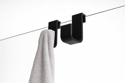 HuubSolutions handdoekhaken zwart set van 2