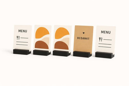 Kaarthouder zwart set van 5
