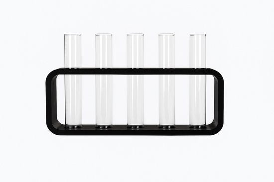 Stekstation met 5 glazen vaasjes productfoto